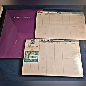 2026 Planner + Weekly Meal Planning Pads Bundle